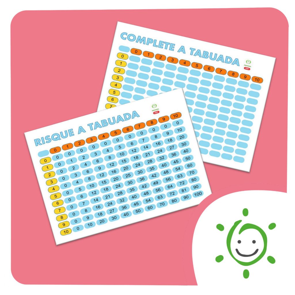 Complete a tabuada de multiplicação do 1 ao 20. Atividade de Matemática  Para Imprimir.